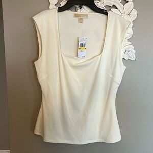 Michael Kors cream square neck top
